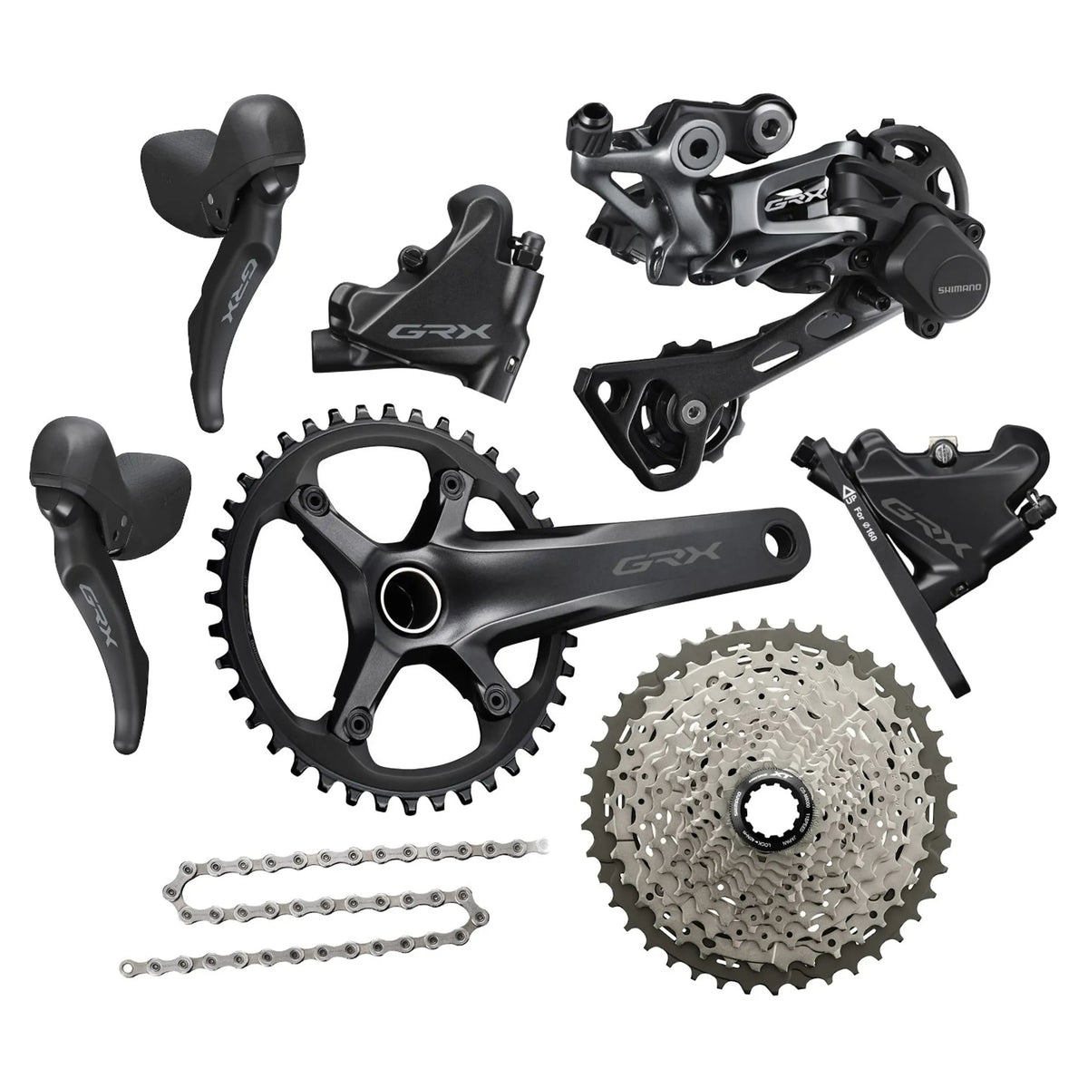 Shimano GRX RX600 Drop Bar Groupset 1x11 Speed, Hydraulic Disc