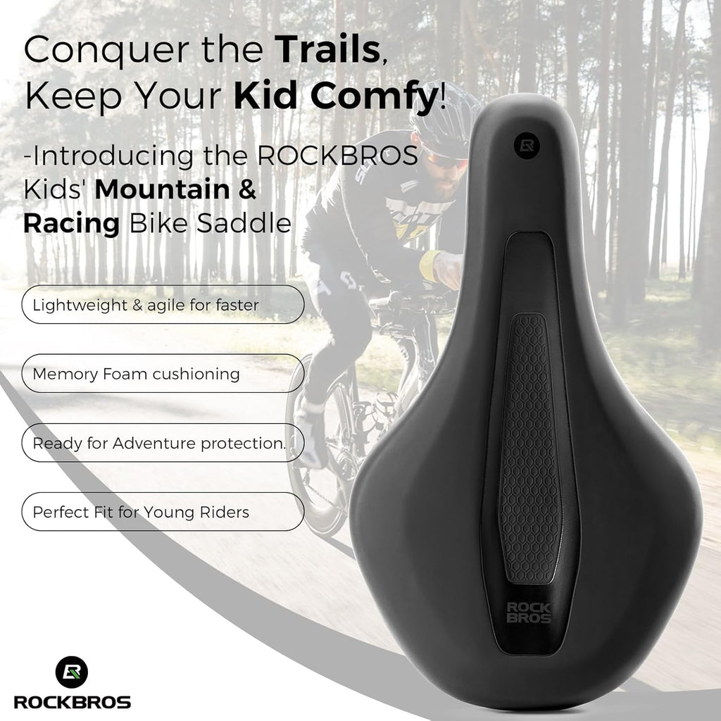 ROCKBROS Saddle, Kids, Black