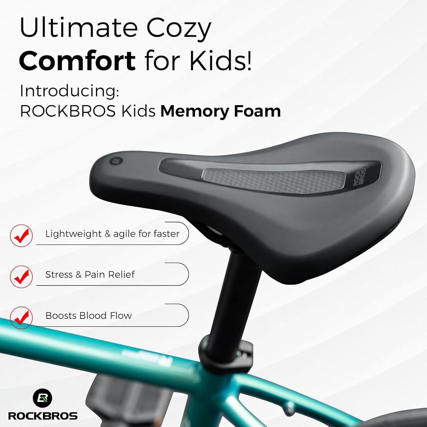 ROCKBROS Saddle, Kids, Black