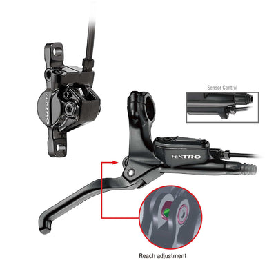Tektro HD-E350 Hydraulic Disc Brake Set Front and Rear, eBike Specific